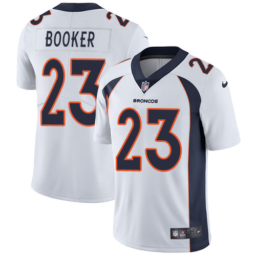2019 men Denver Broncos 23 Booker white Nike Vapor Untouchable Limited NFL Jersey